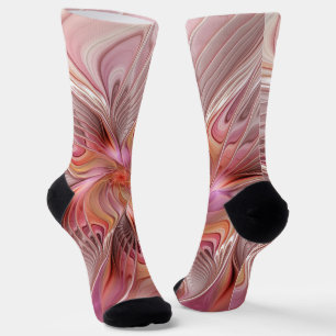 Chaussette Papillon coloré abstrait Art Fantastique Fractal