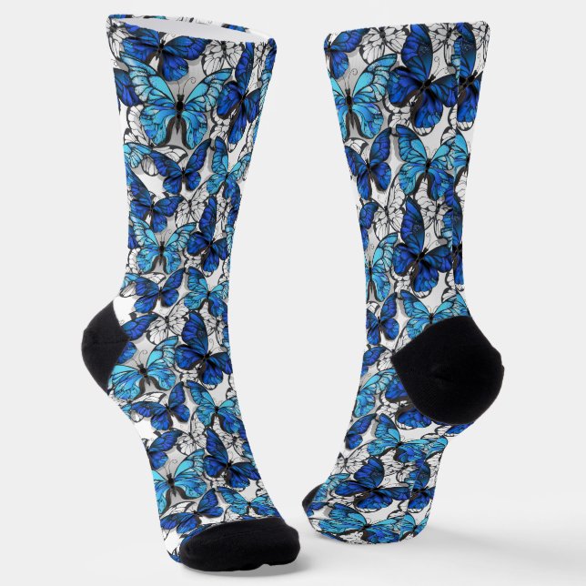 Chaussette Papillons Bleus  (Angulaire)