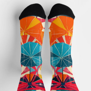 Chaussette Parapluie Rétro Jour de Pluie Pop Art