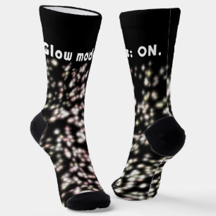 Chaussette Parties scintillant brillante drôle noir blanc ros