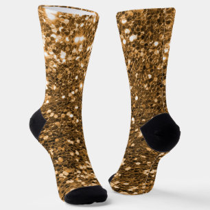 Chaussette Parties scintillant or cuivre