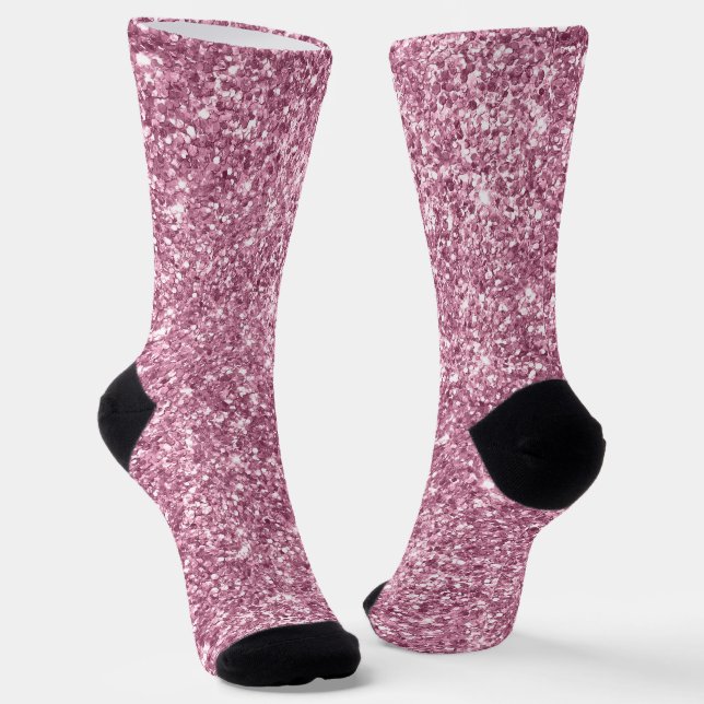 Chaussette Parties scintillant rose brillant et poussiéreuse (Angulaire)