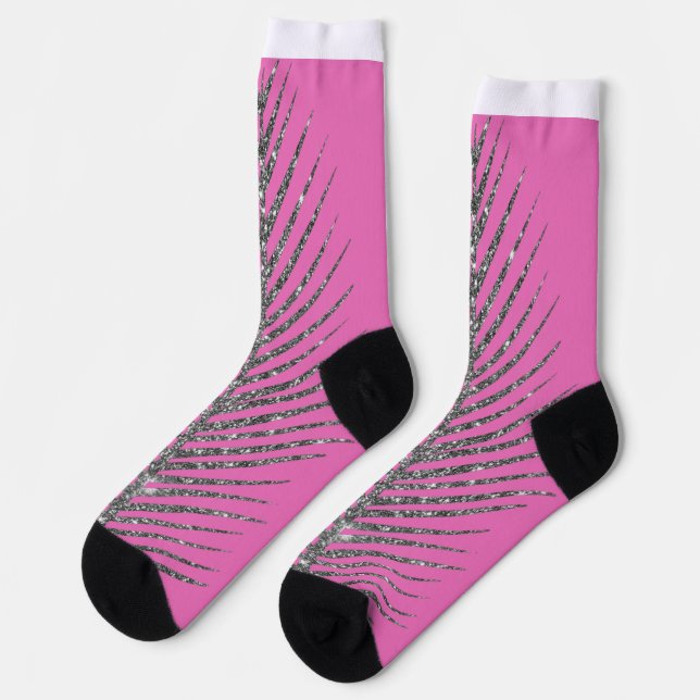 Chaussette Parties scintillant rose étincelante (Gauche)
