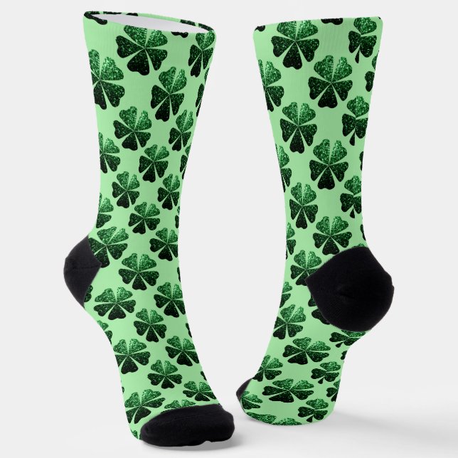 Chaussette Parties scintillant vert foncé brillant Shamrock m (Angulaire)