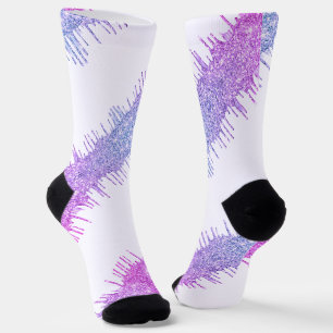 Chaussette Parties scintillant violettes en néon Chaussettes 