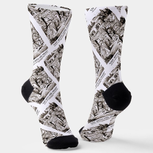 Chaussette Partir Avec Sa Tête Wonderland Alice Queen Citatio (Angulaire)