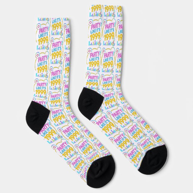 Chaussette Party Like It’s 1999®™ – Neon Soundtrack  (Droite)