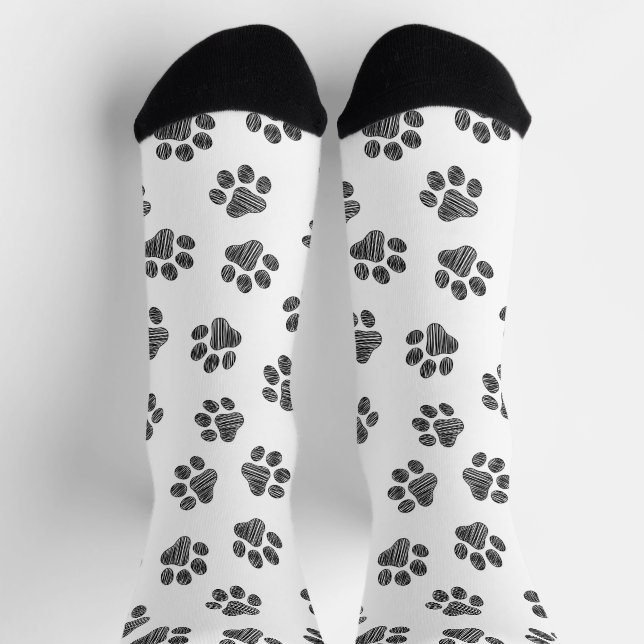 Chaussette Patrouilles de Doodle, Paws de Chien, Paws Noirs (Haut)