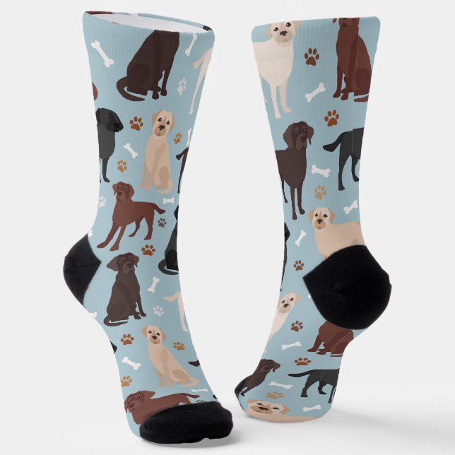 Chaussette Patrouilles et os du Labrador Retriever (Angulaire)