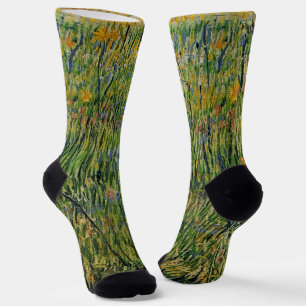 Chaussette Pâturage en fleurs par Vincent van Gogh