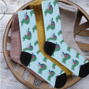Chaussette Peacock Blue Lotus Fleur Henné