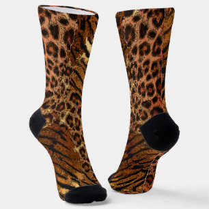 Chaussette Peau de tigre léopard