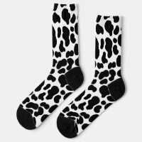 Peau de vache noire et blanche à motif