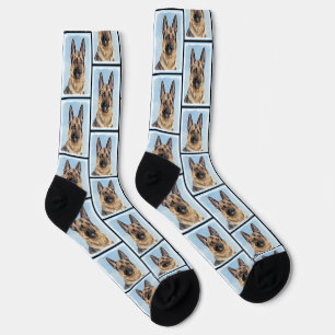 Chaussette Peinture berger allemande Tan mignonne Art chien o