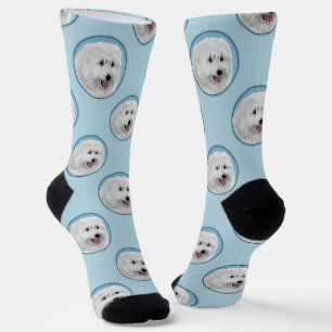 Chaussette Peinture de chien des lowland polonais art origina