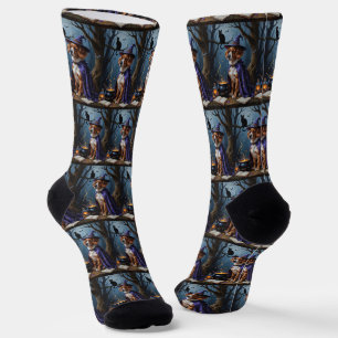 Chaussette Peinture de Halloween fantaisiste de Bouviers des