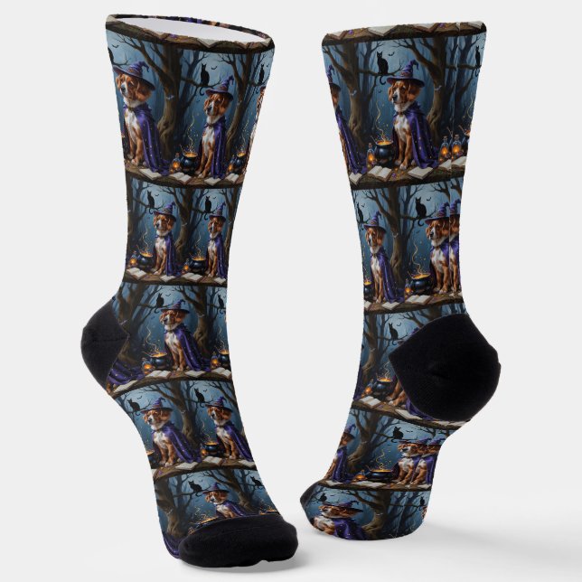 Chaussette Peinture d'Halloween lunaire des Bouviers des Flan (Angulaire)