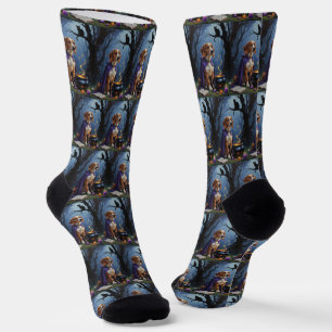 Chaussette Peinture d'Halloween Whimsical Chien d'Afghanistan