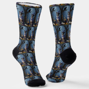 Chaussette Peinture fantaisiste d'Halloween de Berger Austral