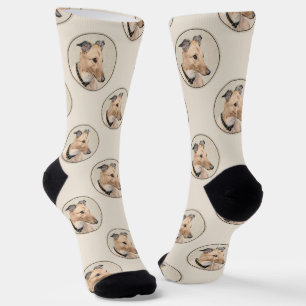 Chaussette Peinture Greyhound Fawn mignonne Original Animal c