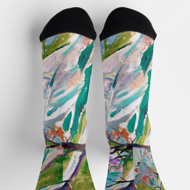 Chaussette Peinture paysagère Edward Munch (Haut)