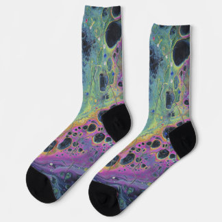 Chaussette Peinture renversée bouillonnante