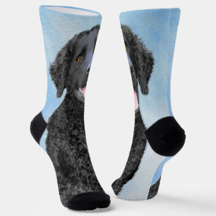 Chaussette Peinture Retriever recouverte de boue - Art Chien 