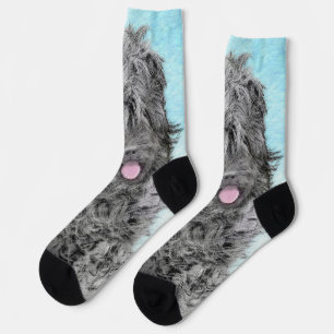 Chaussette Peinture russe Terrier noir - Chien original migno