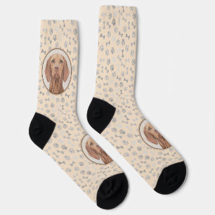Chaussette Peinture Vizsla - Joli art original chien