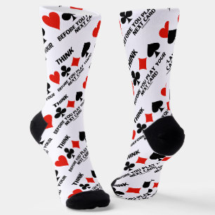 Chaussette Pensez Avant De Jouer Votre Prochain Costume Carte