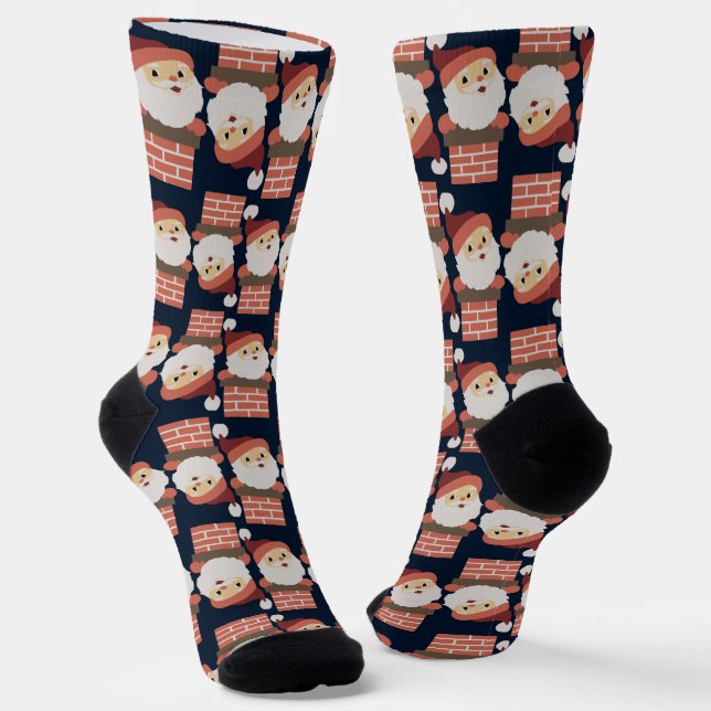 Chaussette Père Noël Chimney Motif de Noël (Angulaire)