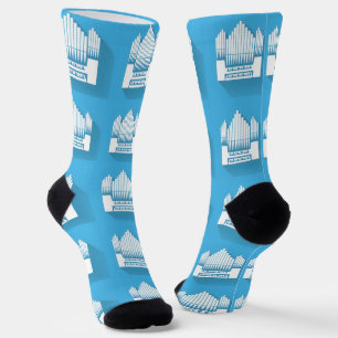 Chaussette Performance de l'organiste Blue and White Pipes Ti