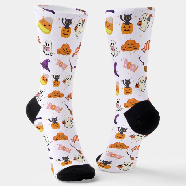 Chaussette Personnages d'Halloween mignons (Angulaire)