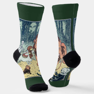Chaussette Personnages vintage du Magicien d'Oz, Route de bri