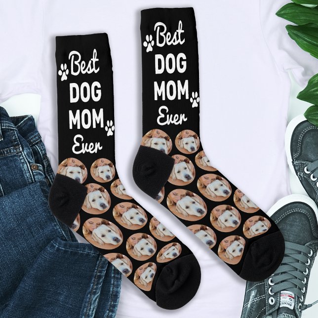 Chaussette Personnalisé DOG MOM Motif Personnalisé Animaux de (Créateur téléchargé)
