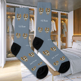 Chaussette Personnalisé Nom Chat Chien Photo Moderne Personna