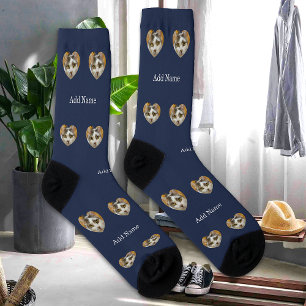 Chaussette Personnalisé Nom Chat Chien Photo Moderne Personna