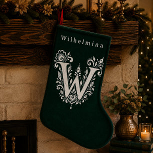 Chaussette personnalisée avec monogramme botanique