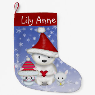 Chaussette personnalisée ours polaire, chaton et s