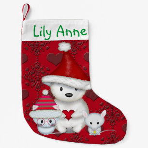 Chaussette personnalisée ours polaire, chaton et s