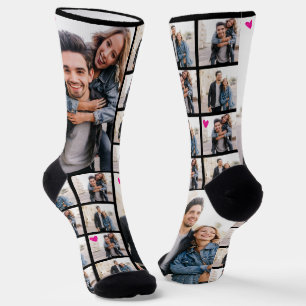 Chaussette Personnalisée Petite amie Photo Rose Love