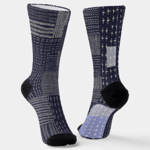 Chaussette Personnaliser le sashiko japonais ressemblant à un