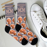 Pet Mom Cadeau Chien Chat Photo Motif Purple & Pin