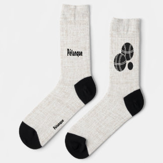 Chaussette Pétanque, Boules, Cochonnet et silhouette de boule