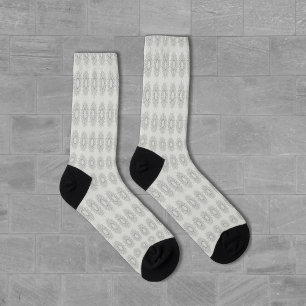 Chaussette Petite florale blanche tombée au motif rural