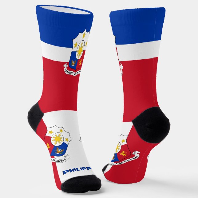 Chaussette Philippine Drapeau Patriotique, Philippines durabl (Angulaire)