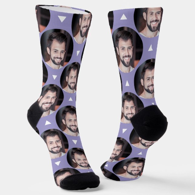 Chaussette Photo Boyfriend pour Girlfriend Cute Lavender (Angulaire)