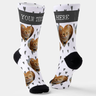 Chaussette Photo Cœur Animal de Compagnie Chat Chien Personna