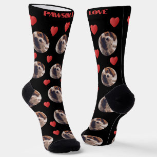 Chaussette Photo d'amour personnalisée de l'animal