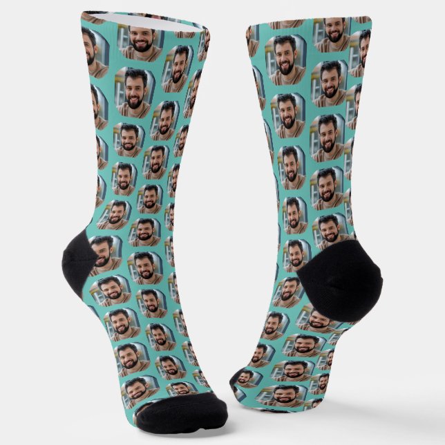 Chaussette Photo de copine pour Girfriend Fun Light Turquoise (Angulaire)